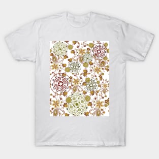 Flowers with geometric motifs T-Shirt